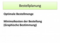 Einzelpaket: Bestellplanung