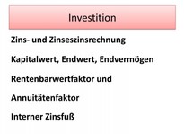 Einzelpaket: Investition