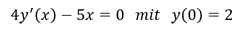 Differentialgleichung mit einem Anfangswertproblem