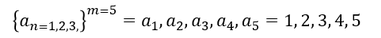 Endliche Folge Mathematische Darstellung einer endlichen Folge