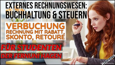 Zum Probe-Video Verbuchung Rechnung mit Rabatt, Skonto, Retoure