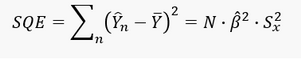 Formel zur Berechnung der erklärten Streuung (SQE)