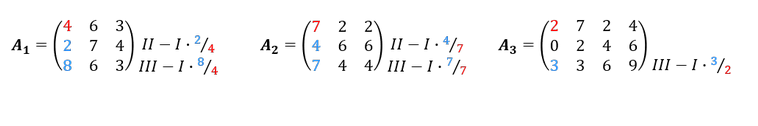 Umformung der Zeilen einer Matrix