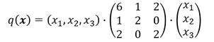 Symmetrische Matrix (Quadratische Form) Symmetrische Matrix in einer quadratischen Form